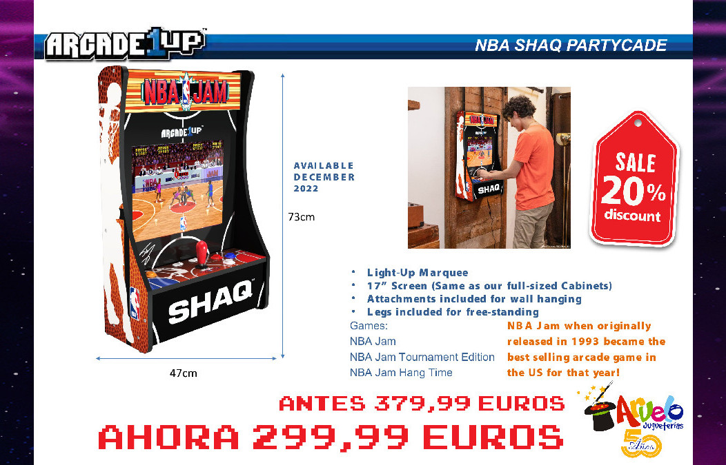 Arcade1up al 20 por ciento de descuento